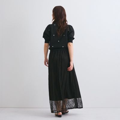 シアーストレッチレーススカート≪洗濯機で洗える≫ | QUEENS COURT