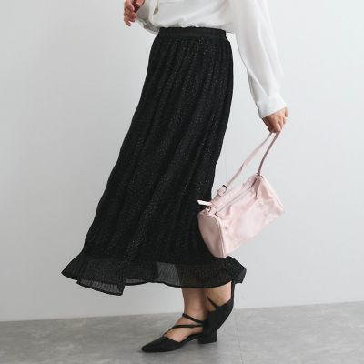 シフォンジョーゼットランダムプリーツスカート≪手洗い可能≫