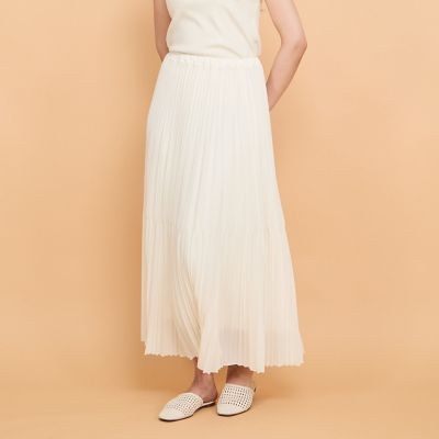 ＜QUEENS COURT（Women）＞シアーイレギュラープリーツスカート≪手洗い可能≫