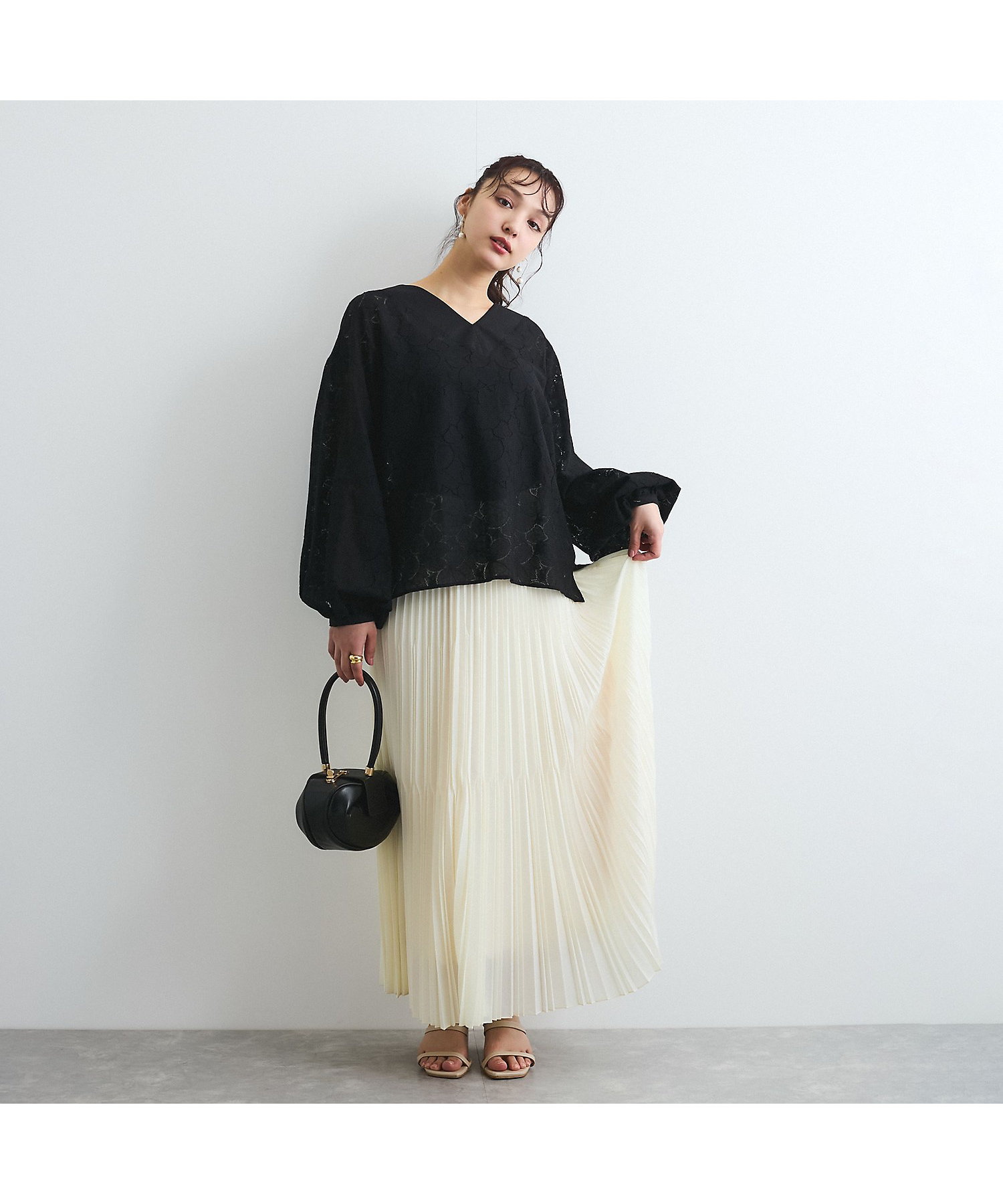 シアーイレギュラープリーツスカート≪手洗い可能≫ | QUEENS シアーイレギュラープリーツスカート≪手洗い可能≫ | QUEENS