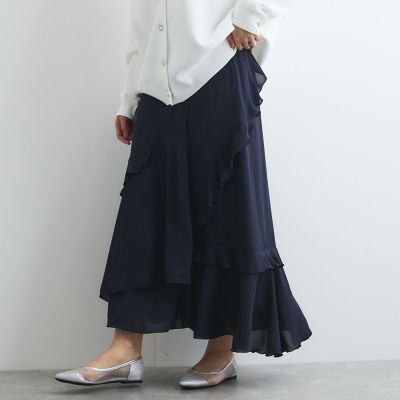イレギュラーラッフルスカート≪手洗い可能≫ | QUEENS COURT