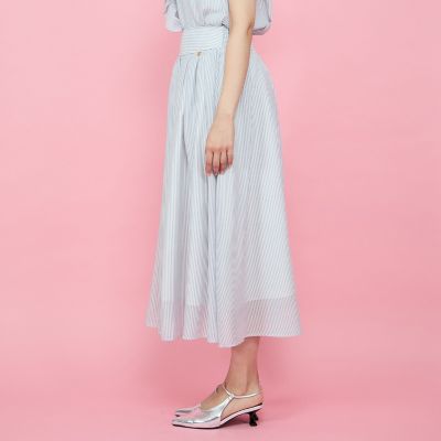 シアーストライプスカート≪セットアップ対応／手洗い可能≫