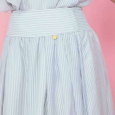 シアーストライプスカート≪セットアップ対応／手洗い可能≫