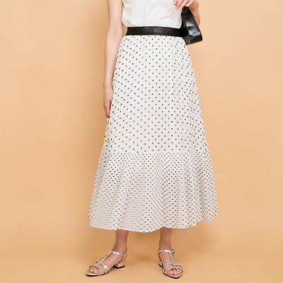 QUEENS COURT（Women）/クイーンズコート シフォンドットティアードスカート≪手洗い可能≫