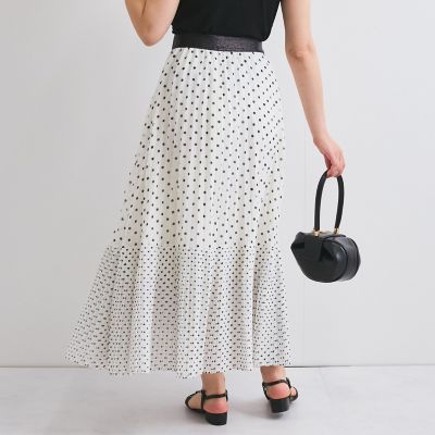 シフォンドットティアードスカート≪手洗い可能≫ | QUEENS COURT