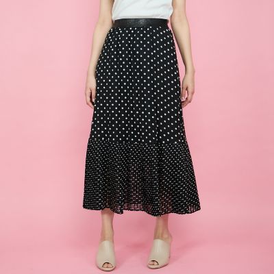 ＜QUEENS COURT（Women）＞シフォンドットティアードスカート≪手洗い可能≫
