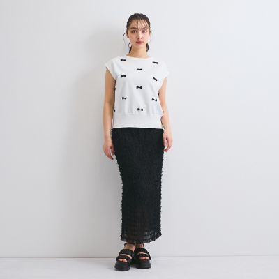 シャーリングシフォンタイトスカート≪手洗い可能≫ | QUEENS COURT