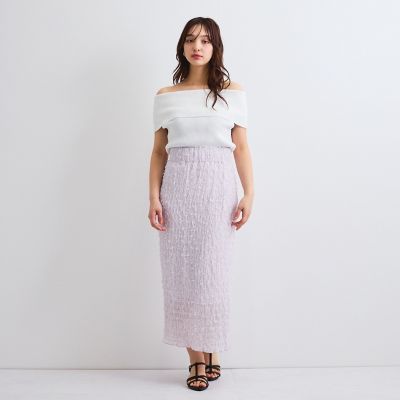 シャーリングシフォンタイトスカート≪手洗い可能≫ | QUEENS COURT
