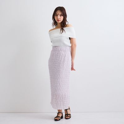 シャーリングシフォンタイトスカート≪手洗い可能≫ | QUEENS COURT