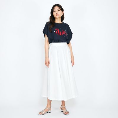 ＜QUEENS COURT（Women）＞ドライエステルパネルギャザースカート≪手洗い可能≫