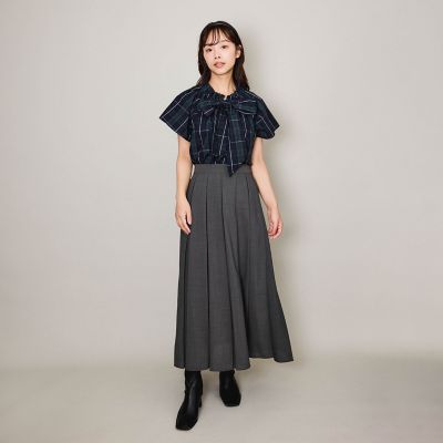 ハイツイストクロスワイドプリーツスカート≪セットアップ対応