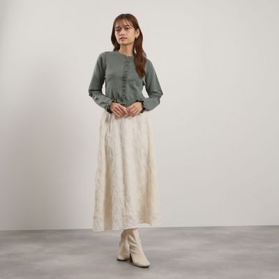 JUSGLITTY❤︎サマーフラワー刺繍フレアスカート フラワープリントフレアスカート | JILL by JILL STUART（ジル