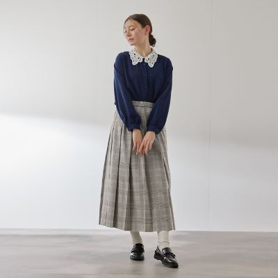 マルチグレンチェックタックプリーツスカート≪手洗い可能≫ | QUEENS