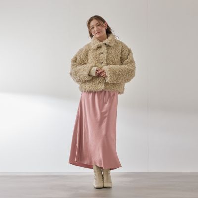 シルキーヘビーサテンスカート≪手洗い可能≫ | QUEENS COURT (Women