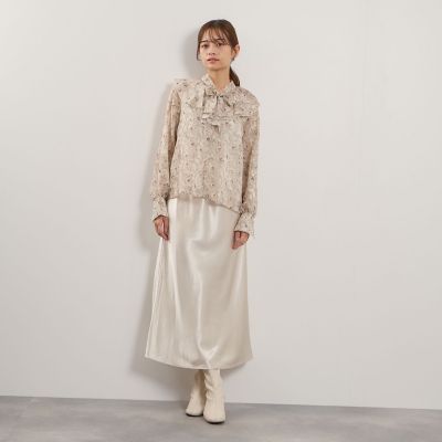 シルキーヘビーサテンスカート≪手洗い可能≫ | QUEENS COURT (Women