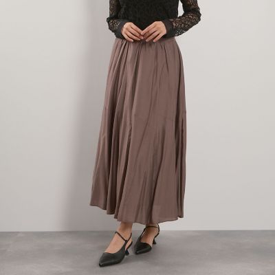 QUEENS COURT（Women）/クイーンズコート シルキーローンウエストプリーツスカート&#8810;手洗い可能&#8811; 06ピンク ロングスカート【三越伊勢丹/公式】