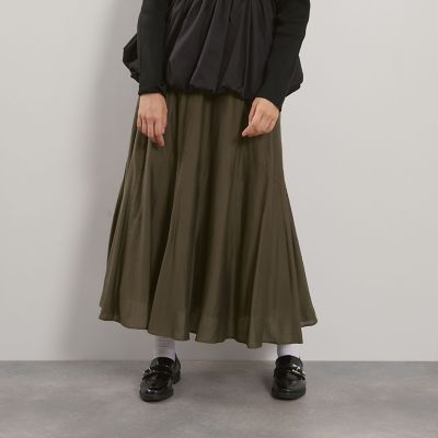 QUEENS COURT（Women）/クイーンズコート シルキーローンウエストプリーツスカート&#8810;手洗い可能&#8811; 10ブラウン ロングスカート【三越伊勢丹/公式】