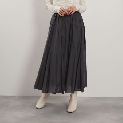 ＜QUEENS COURT（Women）＞シルキーローンウエストプリーツスカート≪手洗い可能≫