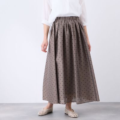 カットドビードットサーキュラースカート | QUEENS COURT (Women