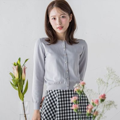 新色追加】マルチボタンカーディガン≪手洗い可能≫ | QUEENS COURT 