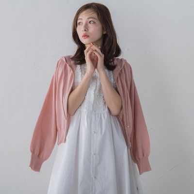 ラメシアーニットパーカー≪手洗い可能≫