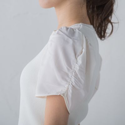 異素材ドッキングニット≪手洗い可能≫