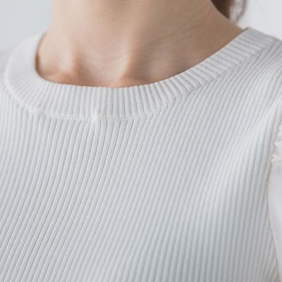 異素材ドッキングニット≪手洗い可能≫