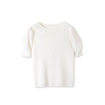 異素材ドッキングニット≪手洗い可能≫