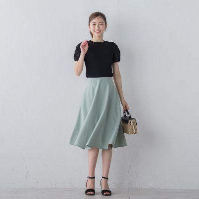 異素材ドッキングニット≪手洗い可能≫