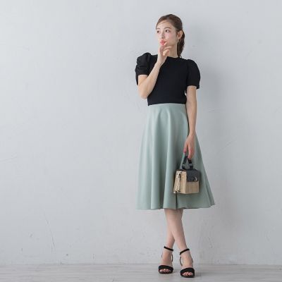 異素材ドッキングニット≪手洗い可能≫