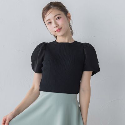 異素材ドッキングニット≪手洗い可能≫