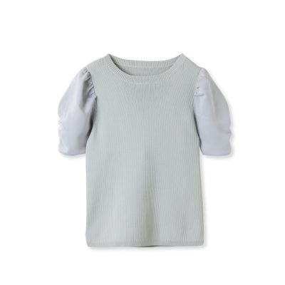 異素材ドッキングニット≪手洗い可能≫