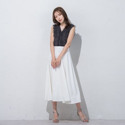 チュールドッキングノースリニット≪手洗い可能≫