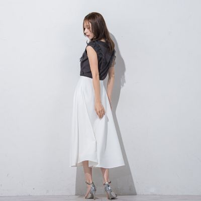 チュールドッキングノースリニット≪手洗い可能≫