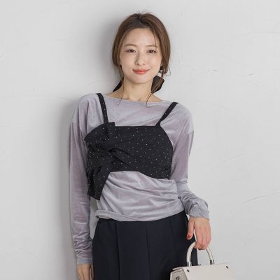 ラインストーンリボンビスチェアンサンブル≪手洗い可能≫ | QUEENS