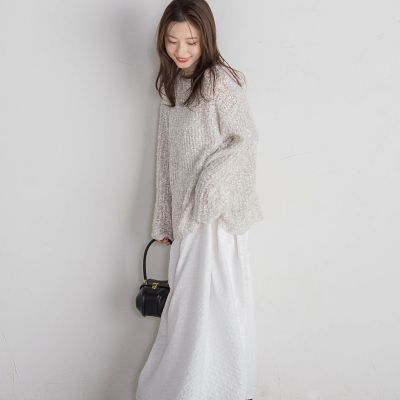セール】 バックリボンニットプルオーバー≪手洗い可能