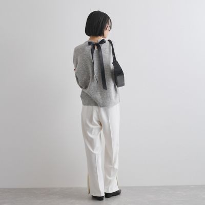 バックリボンニットプルオーバー≪手洗い可能≫ | QUEENS COURT