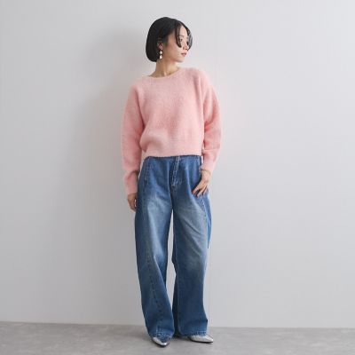入手困難！激カワ♡上品　グレースコンチネンタル　ふわふわフェレット　セーター フェレットタッチWフェイスニットプルオーバー≪手洗い可能