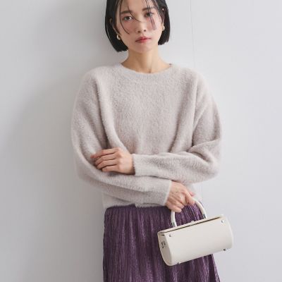 入手困難！激カワ♡上品　グレースコンチネンタル　ふわふわフェレット　セーター フェレットタッチWフェイスニットプルオーバー≪手洗い可能