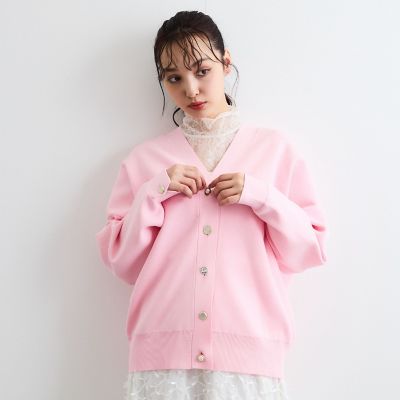 アソートビジューボタン軽量カーディガン≪手洗い可能≫ | QUEENS 
