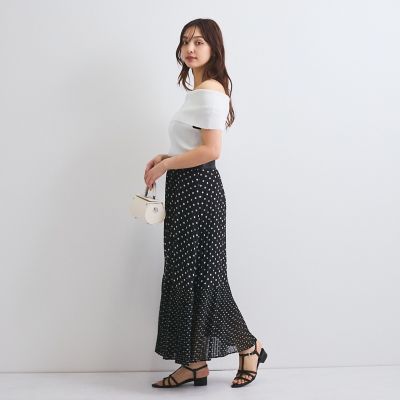 リブニットオフショルプルオーバー≪手洗い可能≫