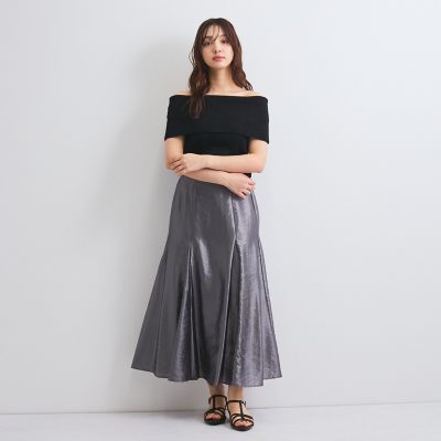 リブニットオフショルプルオーバー≪手洗い可能≫