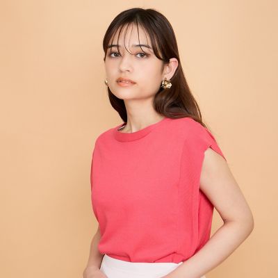 レーヨンニットフレンチトップス