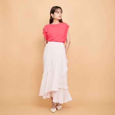 レーヨンニットフレンチトップス