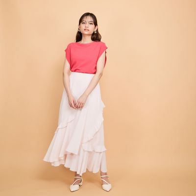 レーヨンニットフレンチトップス