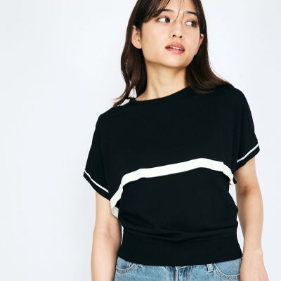 ケープレイヤードニットトップス≪手洗い可能≫