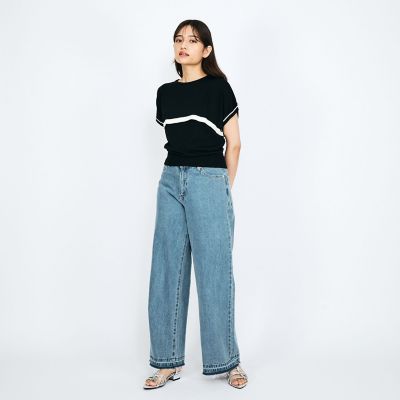 ケープレイヤードニットトップス≪手洗い可能≫