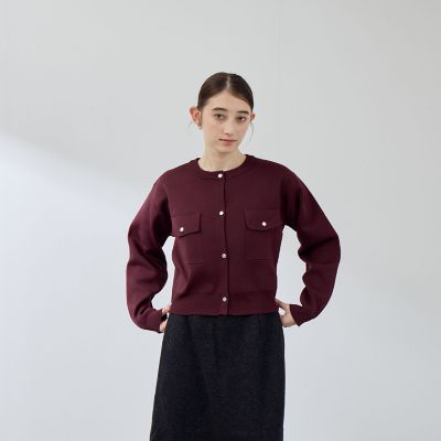 ＜QUEENS COURT（Women）＞ポケットデザインニットカーディガン≪洗濯機で洗える≫