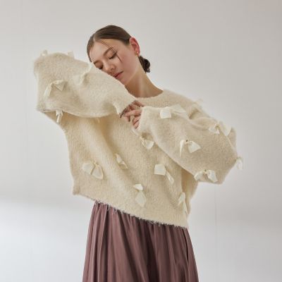 メニリボンブークレーニット≪手洗い可能≫ | QUEENS COURT（Women