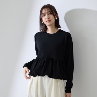 バルーンヘムニットプルオーバー≪手洗い可能≫ | QUEENS COURT (Women 